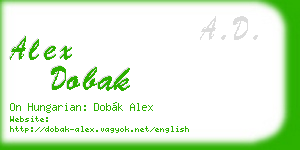 alex dobak business card